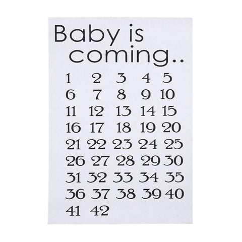 Pregnancy Tees Stickers Creative Clothes Fabric Patches Baby is Coming Baby Birth Countdown 42 Weeks Cloth Accessories