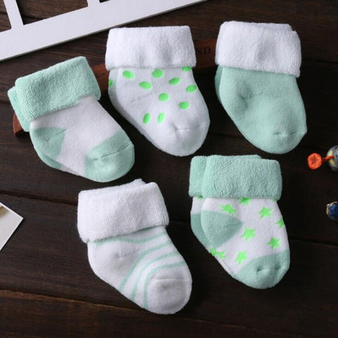 5 Pair/lot new cotton thick baby toddler socks autumn and winter warm baby foot sock