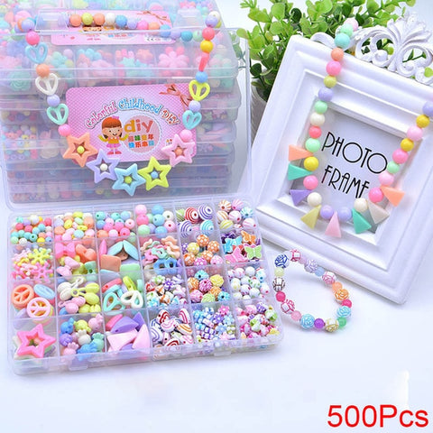 DIY Handmade Beaded Toy with Accessory Set Children Creative 24 Grid Girl Jewelry Making Toys Educational Toys Children Gift