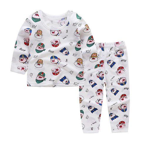 18m-6y Cartoon Kids Pajama Sets Cotton Long Sleeve Clothing Set Spring Winter Child Pyjamas Set Baby Girls Boys Sleep Wear