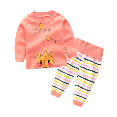 Cartoon Kids Pajamas Sets Cotton Boys Sleepwear Suit Warm Child Girl Pajamas Long Sleeve Tops+Pants 2pcs Children Clothing