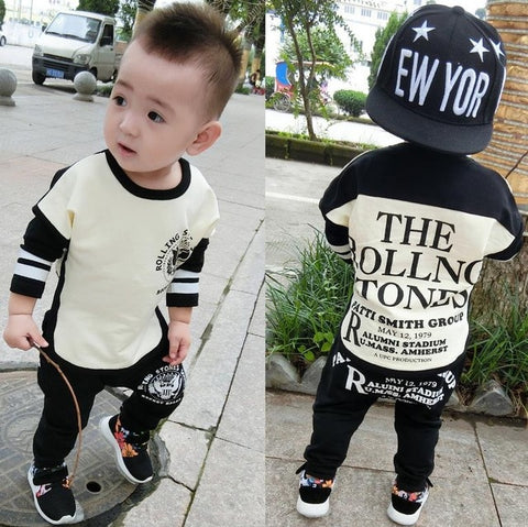 2019 Baby Boy Clothes winter Cartoon Boy Clothing Set Long sleeves Leisure boys t shirt+ Pant 2pcs kids clothes set