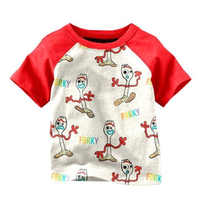 Brand new design baby girls' dresses pearl sleeve in cute forky prints kids wear clothing