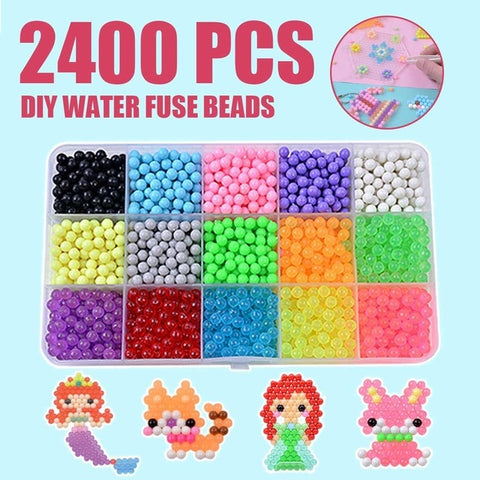 8000pcs Magic Puzzle Toys Water Mist Bead Set Boys Girls DIY Craft Animal Handmade Sticky Beads Educational Toys Kids Gifts