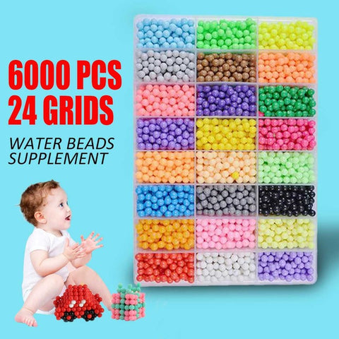 8000pcs Magic Puzzle Toys Water Mist Bead Set Boys Girls DIY Craft Animal Handmade Sticky Beads Educational Toys Kids Gifts