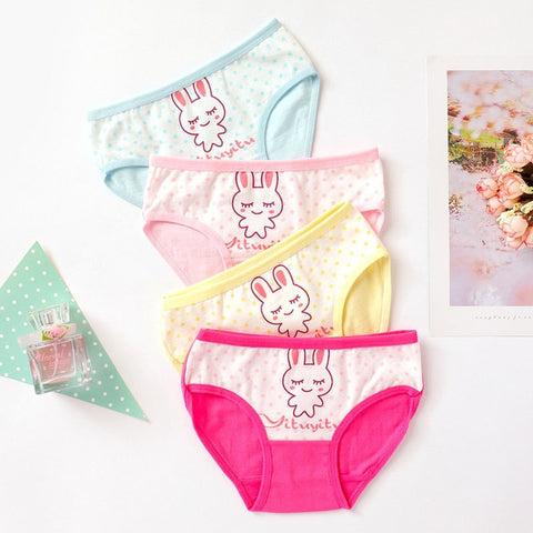 4pcs/lot fashion kids panties girls' briefs female child underwear lovely cartoon panties children clothing baby Girl Underwear