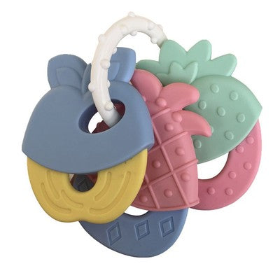 1Pcs baby molar toy Kids Teether Cute silicone Macaron Color Fruit Shape Teether baby Rattle Safety High Quality Birthday Gifts