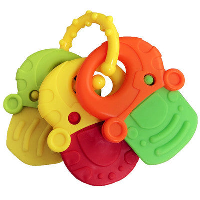 1Pcs baby molar toy Kids Teether Cute silicone Macaron Color Fruit Shape Teether baby Rattle Safety High Quality Birthday Gifts