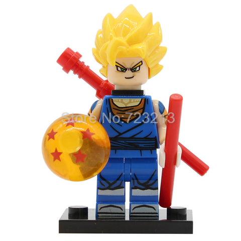 Single Sale Dragon Ball Cartoon Figure Z Son Goku Vegeta Master Roshi Krillin Android 17 Building Block Set Models Toys Legoing