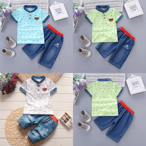 2PCS Boys Clothing Sets Kid Clothes Vetement Enfant Fille Summer Toddler Baby Kids Short Sleeve Sets T-shirt And Shorts Outfits