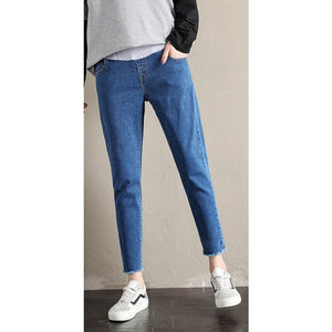 Retro Loose Jeans Pregnancy Pants Gravidas Trousers Vintage Stretch Denim Jeans Maternity Pants For Pregnant Women Clothes