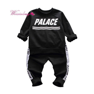 Fashion Letters Spring Autumn Baby Boy Clothes Sportswear + Sports Pants Children's Girl Boys' Clothing Brand Clothing Sets