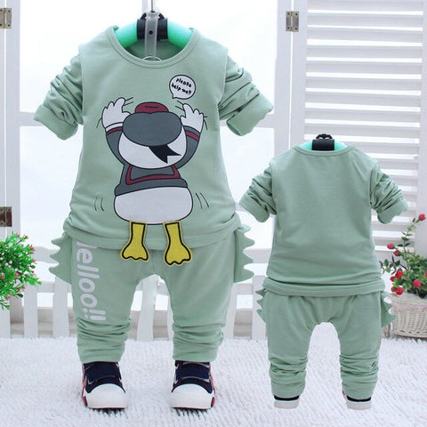 Boys' Clothing 1-2-3 Years Old Autumn Baby Clothes Children's Clothes Cotton Baby Spring and Autumn Set Two-piece