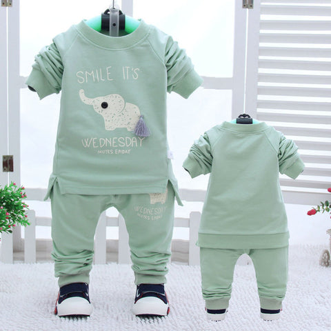 Boys' Clothing 1-2-3 Years Old Autumn Baby Clothes Children's Clothes Cotton Baby Spring and Autumn Set Two-piece