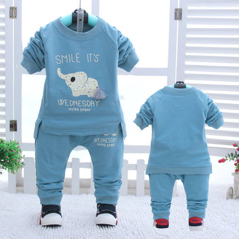 Boys' Clothing 1-2-3 Years Old Autumn Baby Clothes Children's Clothes Cotton Baby Spring and Autumn Set Two-piece