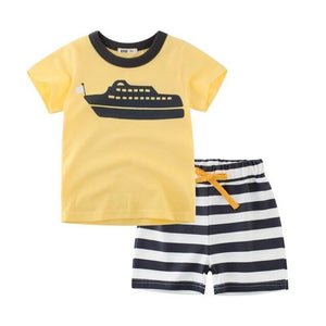 2019 Children's Summer New Children's Suits Spring And Summer Children's Clothes Boys' Clothing Baby Two Sets