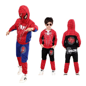 Boys Clothing Set Cosplay Spiderman Clothing Set For Boys Autumn Full Sleeve Hoodies Coat And Pants Kids Clothes Spider-Man Suit