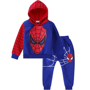 Boys Clothing Set Cosplay Spiderman Clothing Set For Boys Autumn Full Sleeve Hoodies Coat And Pants Kids Clothes Spider-Man Suit