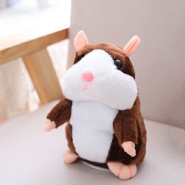 Dropshipping Promotion 15cm Lovely Talking Hamster Speak Talk Sound Record Repeat Stuffed Plush Animal Kawaii Hamster Toys