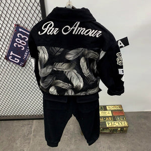 Boys' Denim Jacket Autumn Clothing 2019 New Style CHILDREN'S Jacket Baby Thin Tops 116022 Pants 162185