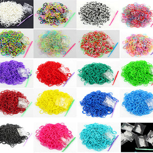 600pcs 19 Color Loom Rubber Bands for Christmas Day Gift Refill Kit with 25pc S Clips 1 Hook for Weaving Creativity Bracelet Toy