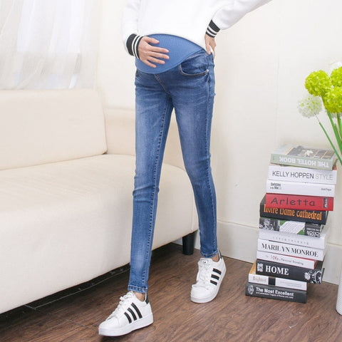 Stretch Denim Jeans For Pregnant Women Trousers Nursing Maternity Clothes Elastic Waist Pregnancy Pants Spring Maternity Clothes