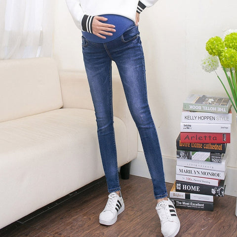 Stretch Denim Jeans For Pregnant Women Trousers Nursing Maternity Clothes Elastic Waist Pregnancy Pants Spring Maternity Clothes