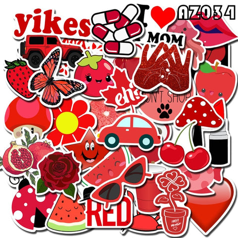 50 PCS Cartoon Simple VSCO Girls Kawaii Stickers For Chidren Toy Waterproof Sticker to DIY Laptop Bicycle Helmet Car Decals