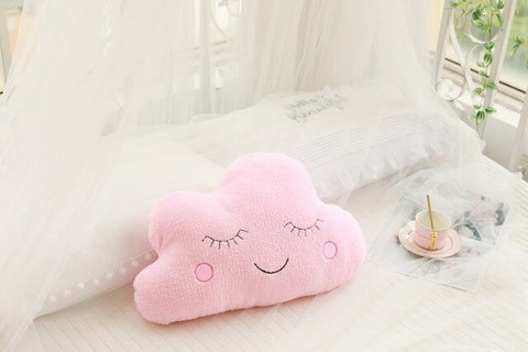 1pc Plush Sky Pillows Sleeping Smile Cloud Star Water Drop Moon Cushion Room Cot Decor Nature Pillow White Pink Grey