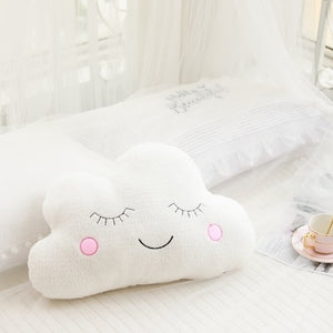 1pc Plush Sky Pillows Sleeping Smile Cloud Star Water Drop Moon Cushion Room Cot Decor Nature Pillow White Pink Grey