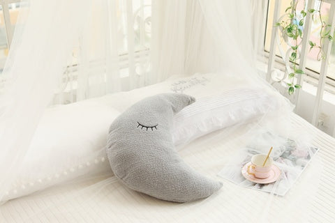 1pc Plush Sky Pillows Sleeping Smile Cloud Star Water Drop Moon Cushion Room Cot Decor Nature Pillow White Pink Grey