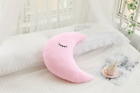 1pc Plush Sky Pillows Sleeping Smile Cloud Star Water Drop Moon Cushion Room Cot Decor Nature Pillow White Pink Grey