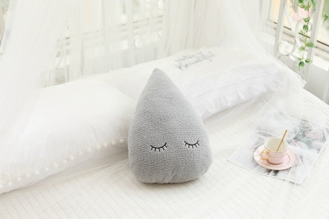 1pc Plush Sky Pillows Sleeping Smile Cloud Star Water Drop Moon Cushion Room Cot Decor Nature Pillow White Pink Grey