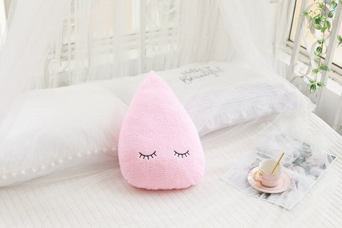 1pc Plush Sky Pillows Sleeping Smile Cloud Star Water Drop Moon Cushion Room Cot Decor Nature Pillow White Pink Grey