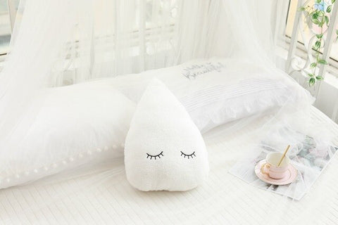 1pc Plush Sky Pillows Sleeping Smile Cloud Star Water Drop Moon Cushion Room Cot Decor Nature Pillow White Pink Grey