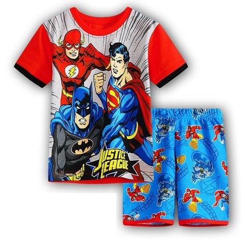 2020 New Hot Kids Pajamas Summer Baby Boys Gilrs Clothing spider-man Costume Short Sleeve Pijamas children Sleepwear Pajamas Set