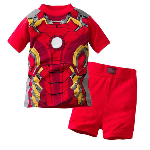 2020 New Hot Kids Pajamas Summer Baby Boys Gilrs Clothing spider-man Costume Short Sleeve Pijamas children Sleepwear Pajamas Set