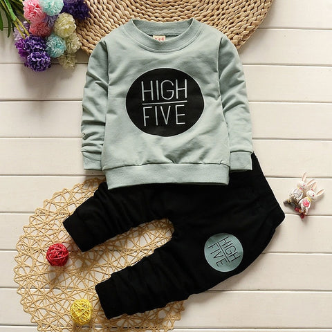 2019 Baby Boy Clothes winter Cartoon Boy Clothing Set Long sleeves Leisure boys t shirt+ Pant 2pcs kids clothes set