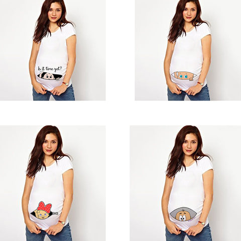 It's A Girl Maternity Plus Size Tees Tops Summer Pregnant Maternity T-Shirt Short Sleeve Casual Pregnancy Clothes Funny Clothing