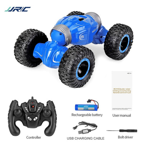 JJRC Q70 2 batteries 4 WD 2.4GHz RC Crawler Car Twister- Double-sided Flip Deformation Climbing RC Car RTR Toy Gift for Kids