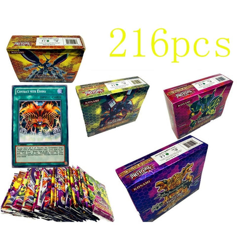 216PCS/Set Yugioh Rare Flash Cards Yu Gi Oh Game Paper Cards Kids Toys Girl Boy Collection Yu-Gi-Oh Cards Christmas Gift