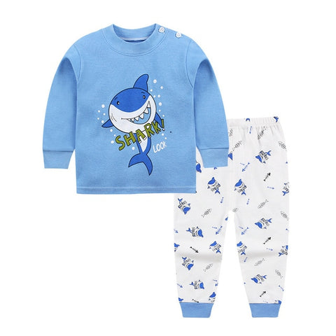 2020 New Children Spring Autumn Clothing Girls Coat + Long Pants Suit Kids Cotton Underwear Set Baby Boys Cartoon Clothes