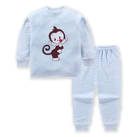 2020 New Children Spring Autumn Clothing Girls Coat + Long Pants Suit Kids Cotton Underwear Set Baby Boys Cartoon Clothes