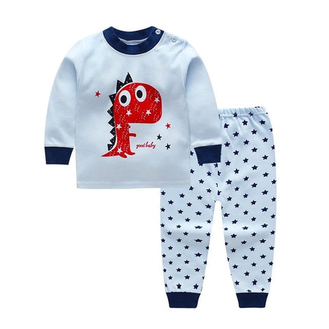 2020 New Children Spring Autumn Clothing Girls Coat + Long Pants Suit Kids Cotton Underwear Set Baby Boys Cartoon Clothes