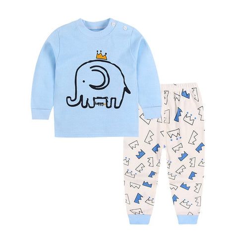 2020 New Children Spring Autumn Clothing Girls Coat + Long Pants Suit Kids Cotton Underwear Set Baby Boys Cartoon Clothes