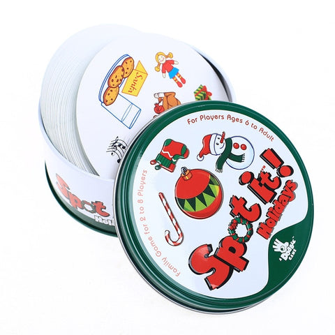 spot it and dobble card game table Board Game For Dobbles Kids Spot Cards It Go Camping Metal Tin Box SHALOM HALLOWEEN toys