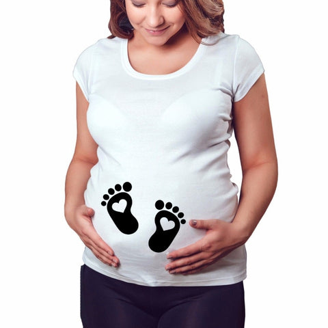 See You Soon 2020 Summer Tees Women T-shirts Slim Maternity Funny Letter Tops O-Neck Pregnancy T Shirts for Pregnant Women