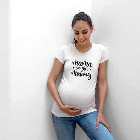 See You Soon 2020 Summer Tees Women T-shirts Slim Maternity Funny Letter Tops O-Neck Pregnancy T Shirts for Pregnant Women