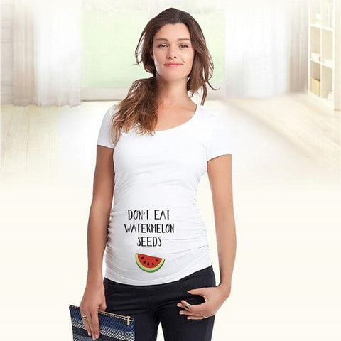 Don't Eat Watermelon New 2020 Summer Maternity Pregnancy T Shirt Women Tee Letter Print Pregnant Clothes Funny T-shirt