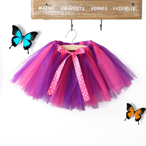 Fashion Baby Kids Skirts 0-8Y Kids Baby Girls' Bowknot RAINBOW Tutu Dancing Skirt Princess Party Colorful Clothing